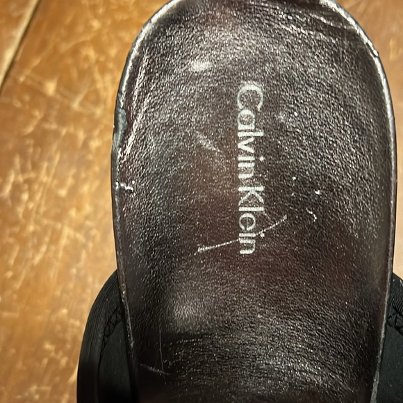 Calvin Klein Black Wedge Slides SZ 11 M - Picture 7 of 7